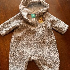 Disney Gray Sherpa One Piece with Character Patch